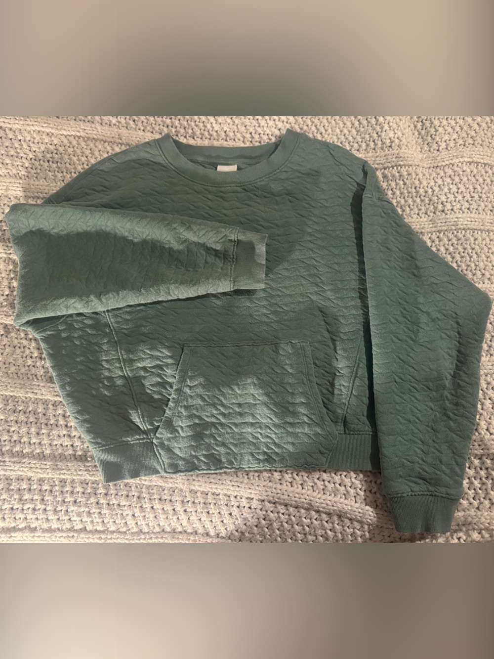 all in motion Quilted Crewneck Sweatshirt - Sage Green
